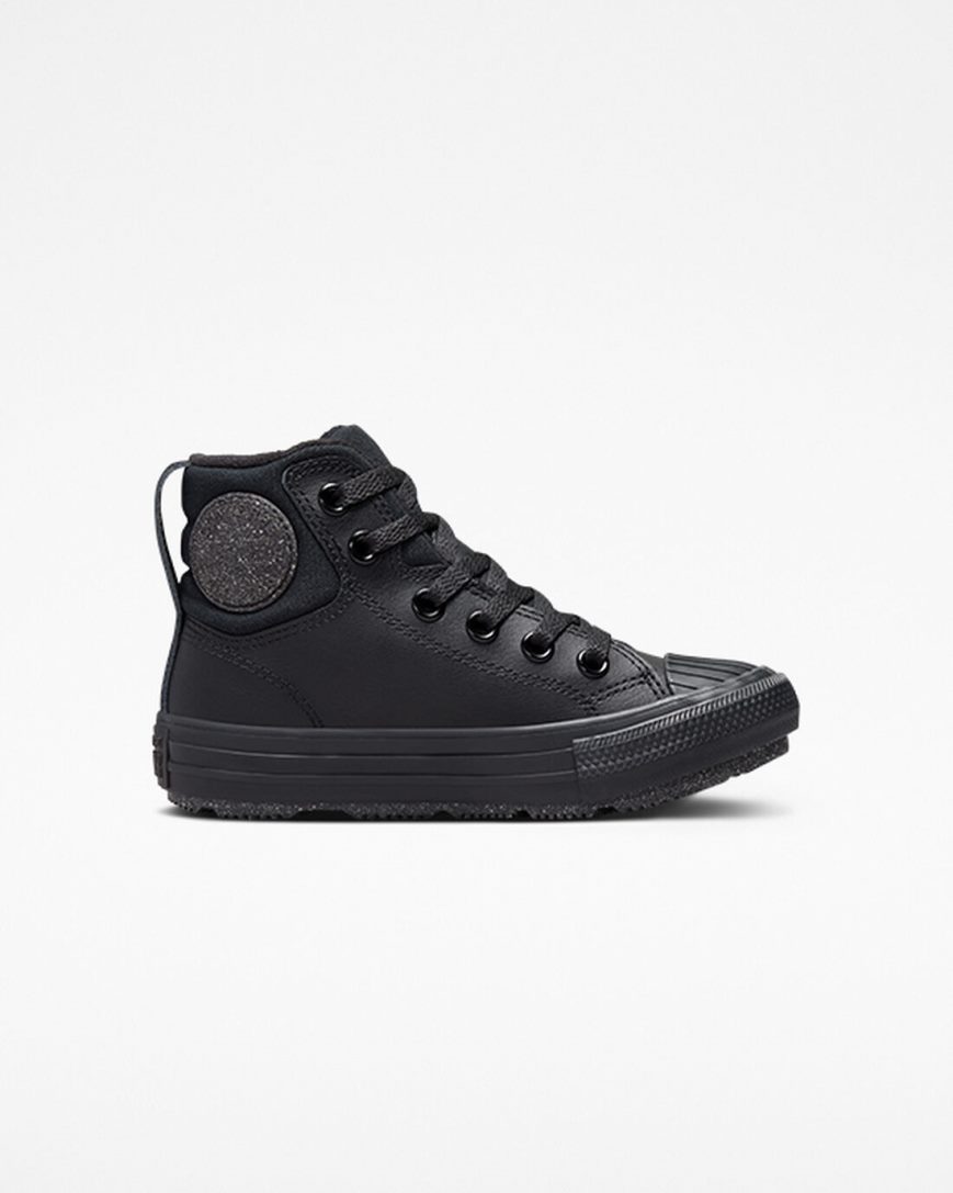 Chlapecké Boty Vysoké Converse Chuck Taylor All Star Berkshire Boot Læder Černé Šedé | CZ GZEY84